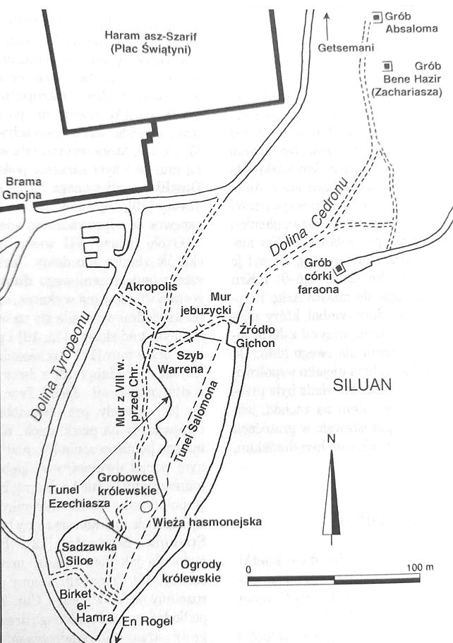 Miasto Dawida, mapa doliny Cedronu